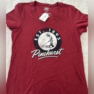 NWT ‘47 Women's Red Pinehurst Graphic Tee, size small